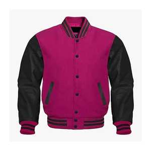 2023 mode Bomber Varsity Baseball veste hommes en cuir manches Polyester Baseball veste surdimensionné personnalisé Baseball veste - Product Image 5