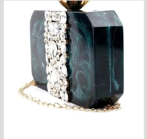 FAIZACRAFT vente en gros Style bohème résine femme pochette de l'inde étanche fermeture à glissière bouton décoration écologique - Product Image 2