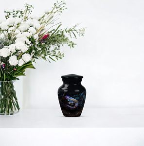 Urna funeraria con diseño de serpiente, recuerdo conmemorativo para cenizas humanas, urna de cremación de bebé, urna funeraria de bosque, soporte para cenizas marrones, tamaño personalizado - Product Image 4