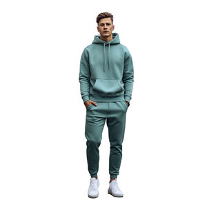 ชุดชั้นนอกพิมพ์ลายวินเทจสำหรับวิ่งกางเกงวอร์มมีฮู้ดของผู้ชายชุดวอร์มผ้าฟลีซถักสำหรับฤดูหนาวสำหรับฝึกซ้อมจ๊อกกิ้ง - Product Image 1