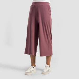 Pantalones Casuales de Mujer Boundless, Color Rosa Polvoriento, Corte Ancho, Cintura Elástica, Tallas XS/XL, Transpirables, con Técnica Antiarrugas - Product Image 1
