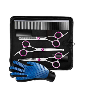 Kit de tijeras de corte de pelo de acero inoxidable rosa de 6 pulgadas, diseño de seguridad para Peluqueros, peluqueros de mascotas, producto de belleza para el cuidado personal - Product Image 2