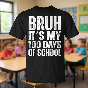 Camiseta de celebración de cien días de clases para niños, camiseta unisex de manga corta con cuello redondo de algodón para el regreso a la escuela - Product Image 3