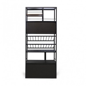 Modern Design Iron Wood Mix Bookcase <b>for</b> Apartment Living Room Bookshelves - Product Image 2