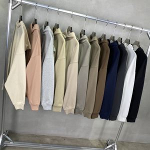 High Quality Cotton Oversize Hoodie Thick Fleece Drop Shoulder Plain Blank Custom french terry <b>Men</b> Hoodies - Product Image 5