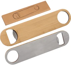 Apribottiglie Personalizzato in Bambù e Acciaio Colin, Elegante Cavatappi e Apribottiglie per Vino - Product Image 1