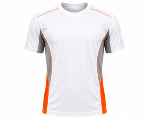 Camiseta de Fútbol Personalizada con Panel de Malla, Gris y Naranja, Ropa Deportiva Transpirable de Alto Rendimiento, Uniforme de Equipo, Venta al Por Mayor OEM - Product Image 1
