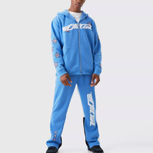 Ensemble de survêtement 100% coton de qualité supérieure Combinaison de jogging légère et respirante pour hommes et femmes - Product Image 1