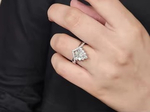 แหวนหมั้นเพชรแท้18K สำหรับผู้หญิงแหวนแต่งงานประดับเพชรแท้สำหรับผู้หญิง - Product Image 2