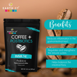 กาแฟสารพัดประโยชน์, กาแฟบด + postbiotics 8ออนซ์, กาแฟออร์แกนิกที่ได้รับการรับรองจาก USDA - Product Image 3