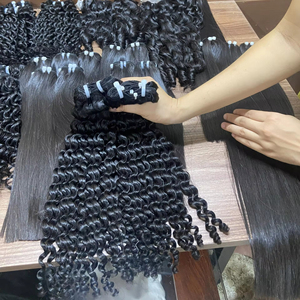 High Quality Super Double Drawn Raw Remy <b>Curly</b> <b>Bundle</b> Vietnamese Human Hair With Cheap Wholesale Price - Product Image 3