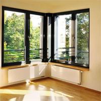 Ventana Abatible de Aluminio, Ventanas Oscilobatientes MDTTW65, Fabricante Chino, Ventana de Aluminio Moderna para Casa, Caja de Madera Europea