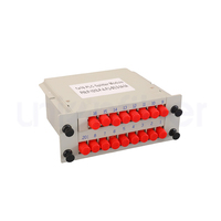 1x8 PLC Splitter LGX Cassette Type Fibre Optique Splitter pour FTTH Offre Spéciale Produits avec Fc/sc/st Lc Adaptateur