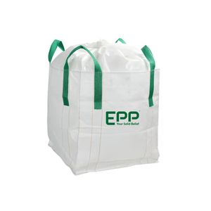 Sac en toile de conteneur de nouvelle conception, 1 mètre cube, maille laminée, sacs tissés, 90x90x120 cm, protection UV, respirant, fond plat, sac en PP - Product Image 3