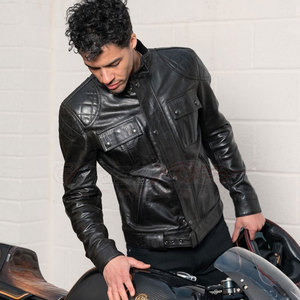 Factory Direct High Quality <b>Biker</b> Leather <b>Jacket</b> Breathable Lining Removable Armor Racing Motorbike Gear Oem - Product Image 4