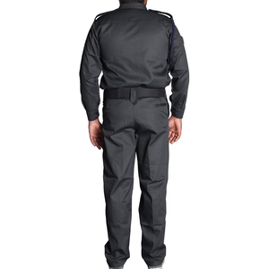 Uniforme de garde sécurité haute qualité noir manches longues sécurité travail garde uniforme taille haute concierge uniforme deux poches poitrine - Product Image 2