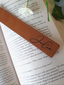 Mineti trống laserable giả da cá nhân Bookmark Laser khắc kỳ nghỉ đọc sách Quà Tặng tùy chỉnh cuốn sách người yêu Quà Tặng da - Product Image 2
