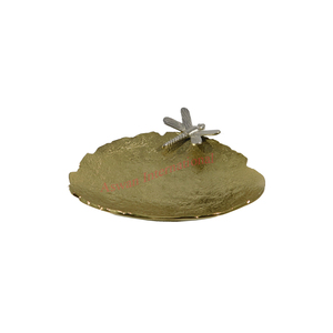 Cuenco de Metal personalizable de tendencia de gran venta, vajilla decorativa de hierro de acero con rayas blancas de latón de alta calidad, vajilla con flores - Product Image 5