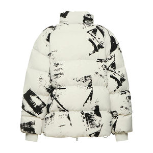 Veste en duvet à capuche entièrement imprimée OEM nouvelle mode hiver vestes rembourrées d'extérieur logo personnalisé Streetwear unisexe - Product Image 2