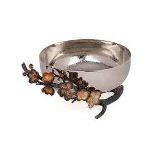 Bol de service en laiton doré de haute qualité avec un design floral unique, vaisselle en métal écologique pour mariage et décoration intérieure - Product Image 5