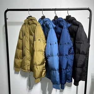 High Quality Lightweight Winter Puffer <b>Jacket</b> for <b>Hiking</b> Breathable Insulated Canvas Coat with Stand Collar and Hood - Product Image 2