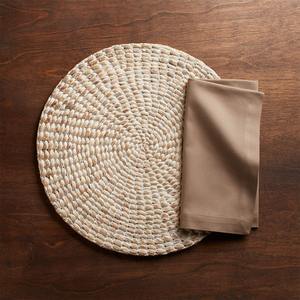 White charger plate crafted from water hyacinth fibers wholesale cost high quality place <b>mats</b> - Product Image 6