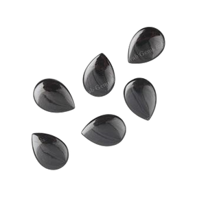 หินออนิกซ์สีดำทรงหยดน้ำ ขนาด 10x14 มม. ขัดเงาอย่างดี สำหรับทำเครื่องประดับ ปรับขนาดแล้ว - Product Image 1