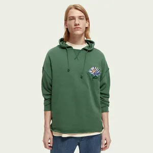 Vêtements de plein air pour adultes en hiver Sweats à capuche brodés en coton et polyester pour hommes - Product Image 1
