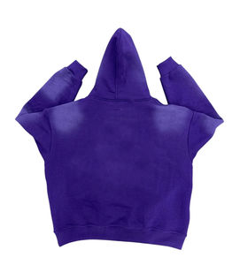 Survêtement personnalisé lourd évasé délavé à l'acide ensemble de survêtement en polaire d'hiver avec impression bouffante sweat à capuche vieilli et pantalon de survêtement - Product Image 3