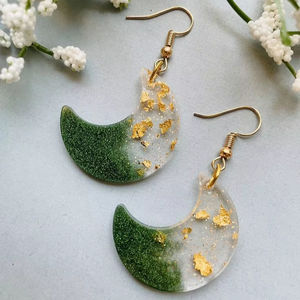 Pendientes de aro epoxi de resina clásica al por mayor, nuevo estilo de moda para fiestas personalizado - Product Image 1