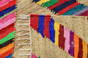 Modern Recycled Cotton & Jute Hand Woven Decorative Braided <b>Runner</b> Rug <b>Washable</b> for Bedroom or Living Room From India - Product Image 4
