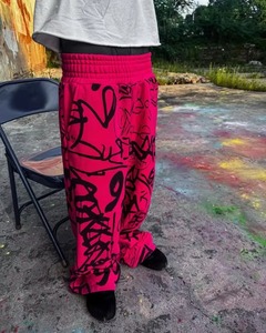 Moda tendencia High Street hip hop punk estilo lavado pantalones de hombre Y2K Goth Harajuku cintura alta pantalones casuales pantalones de chándal de gran tamaño - Product Image 2