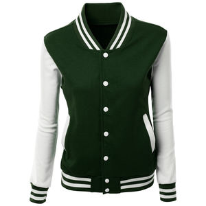 2025 New <b>Top</b> Quality Women Cropped Varsity Jackets With Long Sleeves Best Baseball Jackets Plus size Women Varsity Jacket - Product Image 1