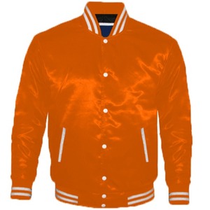 Custom Jacket Varsity 2025 Wholesale Men Custom Satin Baseball Jacket Letterman Blank Varsity Jacket - Product Image 1
