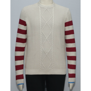 Pull-over en maille jacquard respirant pour homme, col rond, manches longues, décontracté, pour l'hiver - Product Image 4