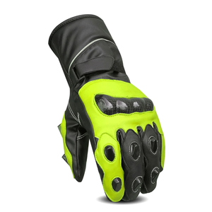 Yellow/Black Genuine Cowhide Leather Motorbike Winter Waterproof Sports Riding Gloves Motorcycle Auto Racing Wear Unisex Gloves - Product Image 3