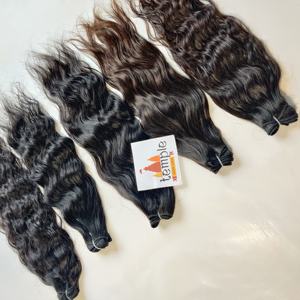 Indien 100% non transformé Remy machine double trame vague profonde cuticule aligné traitement Temple Bundle Extensions de cheveux humains - Product Image 3