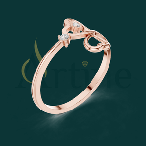 Bague texturée en or 18 carats pour fête - Product Image 1