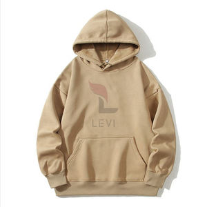 Sudadera con capucha con estampado personalizado de peso pesado de alta calidad para hombres Sudadera de calle de moda Unisex de mezcla de algodón básico de gran tamaño - Product Image 2