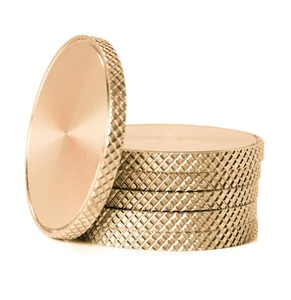 Pièce de défi vierge en laiton, pièces de monnaie vierges de gravure de 40 mm d'épaisseur filetée de 2.2mm, boîte de protection en acrylique pour l'artisanat de bricolage - Product Image 1