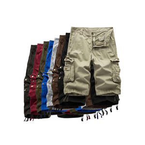 Ensemble de shorts cargo personnalisés pour hommes, imprimé paisley, vente en gros, décontracté, taille élastique, respirant, toile, longueur genou, vert - Product Image 1