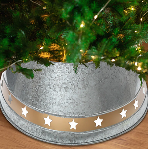 Collier de sapin de Noël en métal découpé au Laser en laiton AK dans une base ronde finie antique pour la décoration intérieure/article de décoration de Noël - Product Image 2