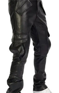 100% Original Cowhide <b>Leather</b> Canvas Street Style <b>Pants</b> for <b>Men</b> Wholesale Price Flexible Waterproof Adult - Product Image 3