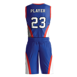 Ensembles d'uniformes de basket-ball réversibles personnalisés pour hommes adultes, été, séchage rapide, respirant, impression personnalisée de nom et de numéro - Product Image 3