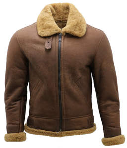 Blouson aviateur en cuir d'agneau B3 pour homme, de qualité supérieure, chaud pour l'automne, col montant, antibactérien, vente en gros OEM - Product Image 2