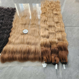 PREMIUM SDD 100% Extensiones de cabello humano crudo vietnamita Deep Wave Ombre Blonde y 13x4 frontal Hd encaje Longitudes 10-30 pulgadas - Product Image 1