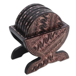 Sous-verres en noyer de qualité supérieure finition simple polie, fabriqués à la main, design écologique, idéaux pour les maisons modernes - Product Image 6