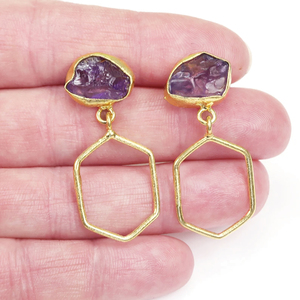 Boucles d'oreilles pendantes faites à la main en cristal de tourmaline noire brute naturelle Protection en argent sterling 925 bijoux en pierres précieuses uniques - Product Image 2