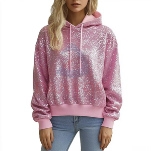 เสื้อมีฮู้ดสำหรับผู้หญิงเสื้อฮู้ดผ้าฝ้ายออกแบบโลโก้ได้ตามต้องการสำหรับฤดูหนาว - Product Image 4