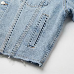 Veste en jean pour femme, style tendance, manches longues, coupe courte, vêtements en vrac, service OEM, veste tendance - Product Image 5